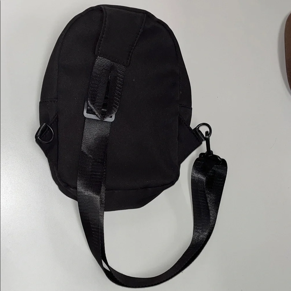 Qiwangfei Black & White Crossbody Sling Bag / Mini backpack